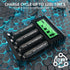 POWEROWL Rechargeable AAA Batteries PRO with 4 Bay Charger, 1100mAh, Premium NiMH Triple A, 8 Count