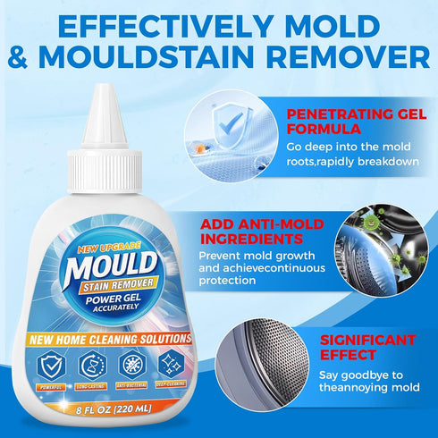 Mosconly (8 oz) Mold Stain Remover Gel, Heavy Duty Washing Machine Cleaner, Multifunctional Stain Remover, Use on Home