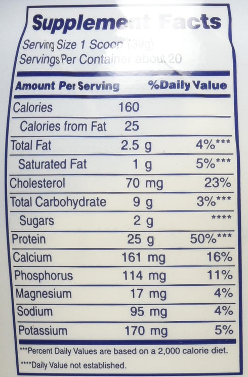 Whey Powder, High Protein, Low Sugar, Gluten Free, Vanilla Cream, 1.75 lbs