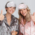 SATINIOR 10 Pcs White Eye Mask Bulk - Sleepover Party Supplies with 8 Fabric Marker Pen for DIY Decorate