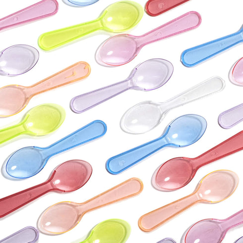 500ct Extra Sturdy BPA Free Plastic Tasting Spoons for Ice Cream, Sauces, Appetizers, Great for Events