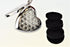 Wild Essentials 24 inch 6 Heart of Chrome Essential Oil Diffuser Nickel Free Alloy Locket Pendant with Chain, Refill