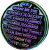 2 Year AA Medallion Reflex Rainbow Plated Black Sobriety Chip II