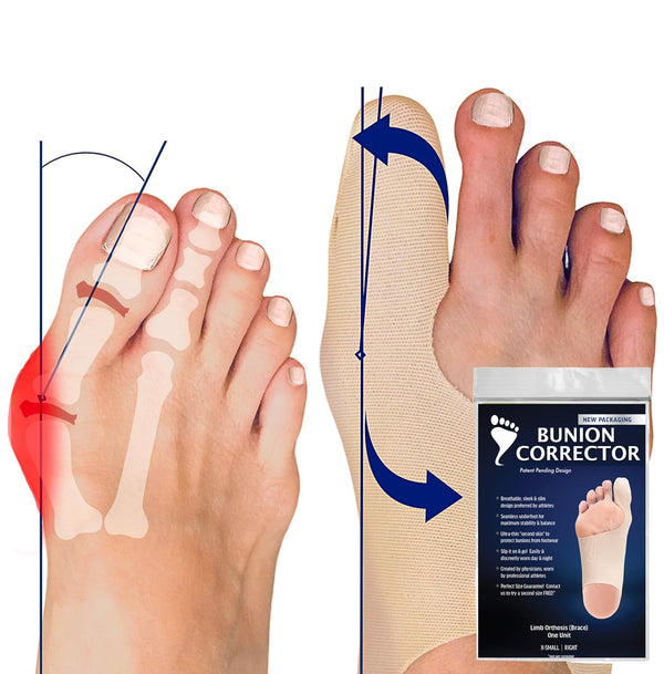 Bunion Corrector for Women - Big Toe Straightener, Ultra-Thin & Discreet Sock for Hallux Valgus Relief (Med-Left)