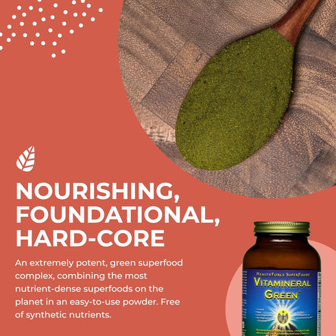HEALTHFORCE SUPERFOODS Vitamineral Green, 150 Grams, Mineral Supplement for Immune & Thyroid Support, Gluten-Free &