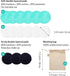 Reusable Makeup Remover Pads, Eco Friendly Cotton Rounds, 15 Natural & Organic Face Pads with Laundry Bag