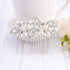 Kercisbeauty Silver Side Combs - Bridal Hair Combs with Crystal Decorative Headpiece for Women Girls Evening Party