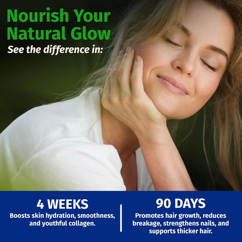 1 Body Hair Skin and Nails Vitamins with Biotin – 60 Vegan Capsules – 26 Vitamins, Minerals and Herbal Extracts