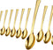 Mini Spoons for Desserts - Bulk Pack of 100 Mini Gold Dessert Spoons, Disposable 4.5 Inch Plastic Appetizer Spoons,