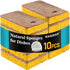 10PCS Natural Sponges for Dishes, Biodegradable Eco Friendly Non-Scratch Kitchen Cleaning Sponges