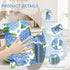 SMUAENSS 100 3-Ply Summer PCS Hydrangea Paper Napkins, Blue Hydrangea Floral Paper Napkins Disposable Hand Towels