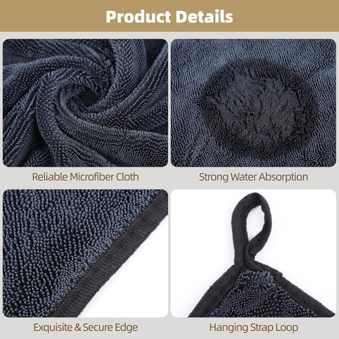 THNIOI 5-Pack Set, 24 16 Bath Drying Towel x in Large Microfiber, Super Absorbent Shower and Cleaning Cloths
