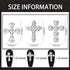 SILPECWEE 30pcs 3 Style Cross Nail Charms - 3D Silver Nail Jewels for Nail Art Decoration