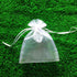 50 PCS White Organza Bags 8x12 - Drawstring Wedding & Party Gift Bags