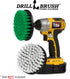 Household Cleaners - Drill Brush Soft White and Medium Green Combo Kit - Cleaning Supplies - Glass Cleaner - Scrub