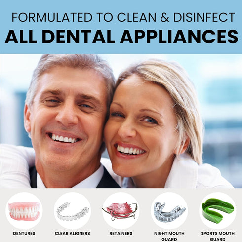 Smile Again Retainer Cleaner | 180 Cleanings (22 Pack/6 Month Supply) for Aligners, Dentures, Retainers