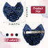 TXIN 3 Pieces Hair Snood Net Bun Cover, Knit Hairnet Bow Decor Barrette for Women, Black & Navy Blue & Red