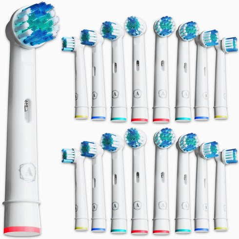 Replacement Toothbrush Heads Compatible with Oral B, 16 Pack Aster Toothbrush Head Refill