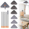 Long Handle Wall Mop 85 Inch, Ceiling Duster Extension Pole 39" to 85", 360° Rotatable Cleaning Tool