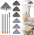 Long Handle Wall Mop 85 Inch, Ceiling Duster Extension Pole 39" to 85", 360° Rotatable Cleaning Tool