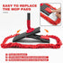 JEHONN Floor Mop Dry Wet Flat Dust Mops with Microfiber & Chenille Pads for Hard Wood Laminate Tile Vinyl Kitchen Bathroom Home (Red)