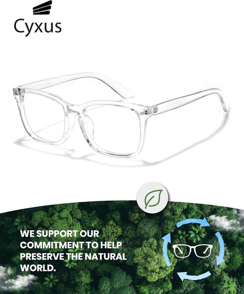 Cyxus Blue Light Glasses for Men and Women - UV Blocking, Reduce Eye Strain for Computer Screen, Model 8082