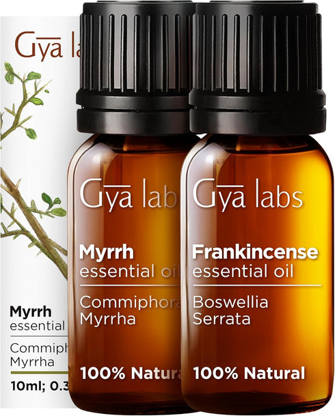 Set Set 3x10ml Frankincense & Myrrh Essential Oil for Diffuser & Sandalwood Essential Oils for Diffuser - Aromatherapy