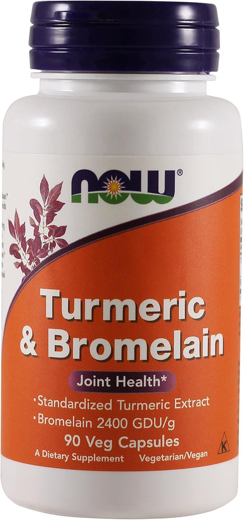 NOW Foods Turmeric & Bromelain Joint Health, 90 Vegetarian Capsules