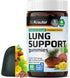 BIO KRAUTER Lung Detox Gummies - 60 Vegan Chews, Lung Cleanse Supplement with Vitamin C & Mullein Leaf Blend for