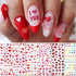 TailaiMei 12 Sheets Valentine's Day Nail Decals Stickers, Self-Adhesive Nail Art Decorations for Kiss Love Hug