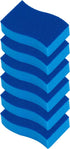 Heavy Duty Scrubber Sponge with Smell Resistant Hydrophilic Foam Technology, Odorless - Blue - (6 Pack)