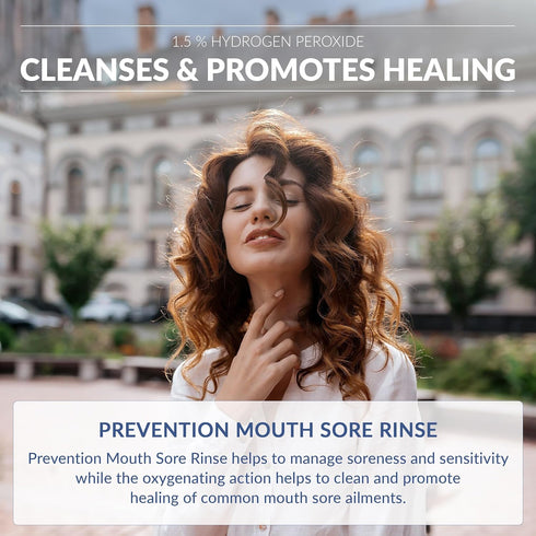 Prevention Mouth Sore Mouth Rinse, Canker Sore Treatment Mouthwash for Ulcers and Sores, 16 oz, 2 Pack