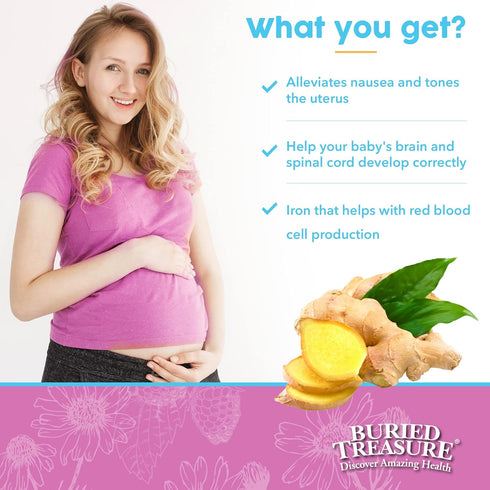 Buried Treasure Prenatal Plus DHA Complete: 16 oz Natural DHA Omega3 Iron
