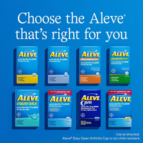 Aleve Gelcaps with Easy Open Arthritis Cap - Naproxen Sodium for Arthritis Pain Relief, 160 Count