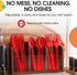 Disposable Red Plastic Spoons, 50 Pcs - Heavy Duty Red Plastic Cutlery