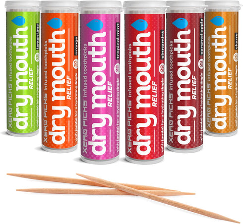Xero Picks Dry Mouth - Infused Flavored Toothpicks for Long Lasting Fresh Breath & Dry Mouth Prevention