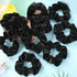 IVARYSS 12 Pcs Black Velvet Scrunchies for Women, Soft Ponytail Holders, Classic Elastic Hair Bands for Girls