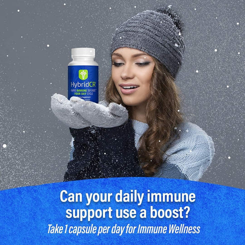 HybridCR Rapid Immunity Supplement - Zinc, Echinacea, Andrographis, Ginseng, Selenium, Gluten-Free, 30 Veggie Caps
