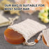 Soap Bag, Natural Sisal Pouch for Exfoliating Foaming and Drying Soap, 4 Pack Plastic-Free Holder for Shower
