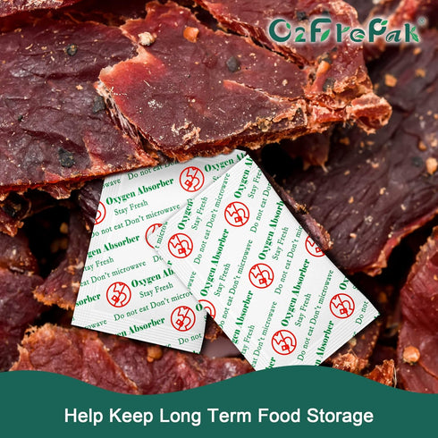 O2frepak 20CC(200-Pack) Food Grade Oxygen Absorbers Packets for Home Made Jerky and Long Term Food Storage by O2frepak