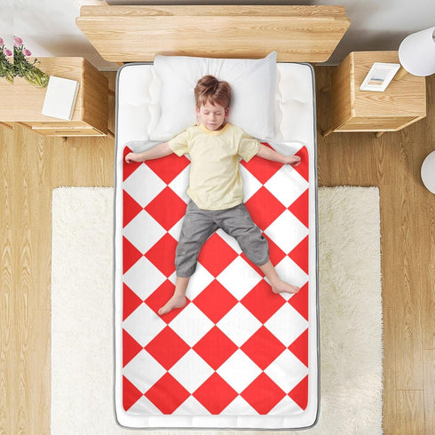 miaozhen 52" 34" Buffalo Plaid Red White Extra Large Resuable Baby Bed Pad Soft Absorbent Potty Training Pads Changing