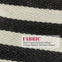 Small Black White Stripe Makeup Brush Bag Zipper Pouch Women Girls Purse Organizer,Canvas Lined, Premium Zipper