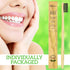 Lingito 6-Pack Natural Charcoal Bamboo Toothbrushes, BPA Free Soft Bristles, Eco Friendly & Vegan