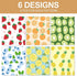 JarThenaAMCS 12 Sheet Fruit Wrapping Paper | 19.7 x 27.6 Inch | Strawberry Lemon Pineapple Gift Wrap Bulk