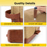 Vorspack Toiletry Bag Hanging Dopp Kit for Men, Water Resistant Canvas Shaving Bag with Large Capacity - Brown