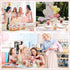 Jingmore 50 Sets Ballerina Disposable Cups with Lids and Straws Plastic Ballet Party Cold Beverage Drinking Cups