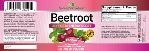 Beet Root, 1300 mg for Enhanced Energy and Circulation