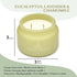 The Enlightened Haven 2-Wick 50 9.5oz Calming | Scented Candles for Home | Eucalyptus, Lavender, & Camomile | Natural