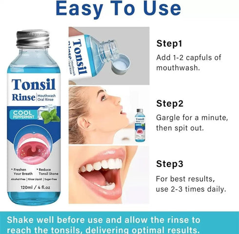 ZLSJJCLMZ Tonsil Stone Remover, Tonsil Stone Mouthwash to Help Soothe Tonsils, Oral Rinse Liquid for Eliminating Bad