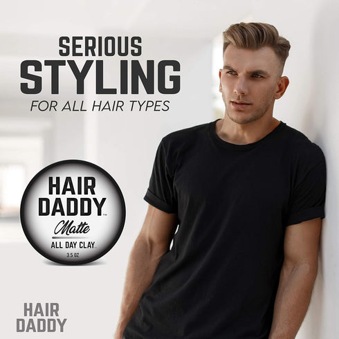 Styling Clay for Men - Matte Hair Wax with Strong Hold, Zero Shine Hair Paste for All Hair Types